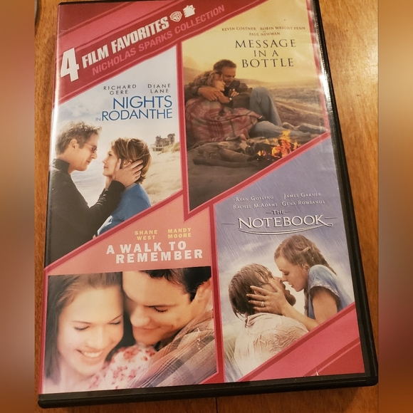 4 Film Favorites: Nicholas Sparks (DVD) Nights in Rodanthe - The Notebook - Picture 1 of 3
